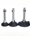 Adjustable Lathe Leg Set With Threaded Leveling Feet Swivel Base Articulating Leveling Legs And Furniture Glide Pads 4 Pieces