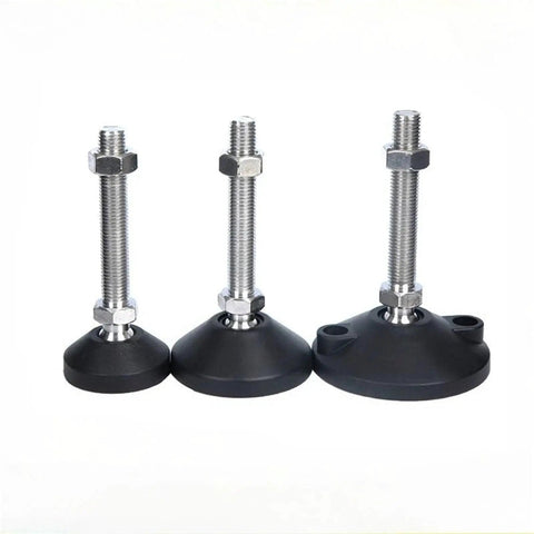 Adjustable Lathe Leg Set With Threaded Leveling Feet Swivel Base Articulating Leveling Legs And Furniture Glide Pads 4 Pieces