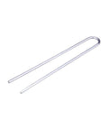 Metal galvanized steel Tubing Hold-Down Stakes For Drip Irrigation, 1/4 Inch Tubing, 3 1/2 Inch Long viewed from side