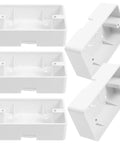 Low Profile Wall Outlet Box For Easy Home Wiring Install No Fuss Junction Box Made From Durable ABS Plastic For Safe Reliable Electrical Connection Everyday Use, white ABS, 4.72 x 2.87 x 1.37 in