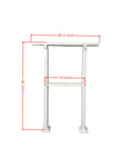 Rock Solid Galvanized Steel Stair Railing With Adjustable Outdoor Handrail Designed For One Or Two Steps Featuring Corrosion Resistant Finish And Quick Install For Front Porches - 26.5L x 36H inches