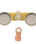 Heavy Duty Welding Magnetic Head With Quick Ground Clamp For Fast Mechanical Repairs And Insulation Boards Featuring 36mm Diameter Disk and copper connector.