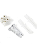 Installation hardware for Monkey Pendant Light Fixture With Hemp Rope, including screws and plastic wall anchors.