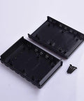 Open view of Desktop Instrument Box Enclosure Made From Tough ABS Plastic For DIY Electronics Control Panels DIY Friendly Junction Box 77 X 111.5 X 25.5 mm, showing interior and screws