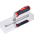 Stainless Steel Finishing Trowel 4.7x11 Inch Rivet-Free Concrete Plastering Tool with 0.8mm Blade and Reinforced Aluminum Edge