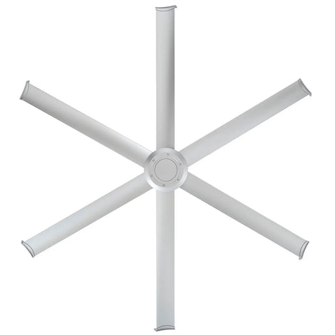 Total Game Changer 84 Inch Outdoor Ceiling Fan With Smart Wifi Voice Control And Remote Quiet Wet Rated For Patio Porch Gazebo showing six aluminum blades.