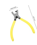 Handheld Single Hole Puncher Plier for Office and Craft Projects, durable steel with yellow handles, lightweight compact design.