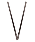 Bronze Garden Swing Replacement Bars, 33.5 Inch Long Rectangular Metal Rods For Hanging Swing Seat To Frame, Set Of 2, V-shape angle view