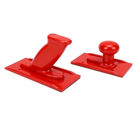Heavy Duty Safety Push Block Set For Table Saws And Router Tables, 2 Piece Kickback Buster with red ABS grips.