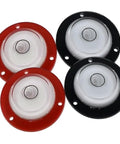 Sumsoctober 2pcs Round for spirit Level Bubbles Horizontal Measuring Kit, red and black circular levels for precision measurement.