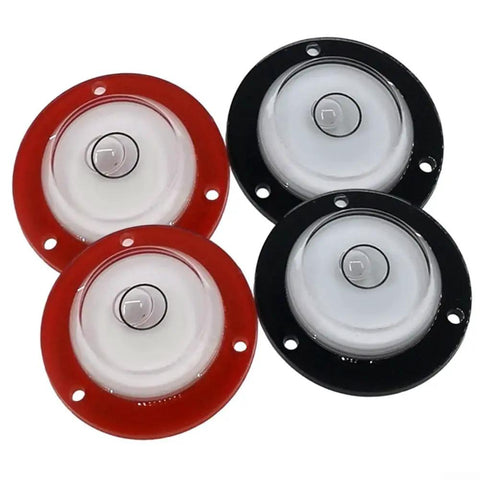Sumsoctober 2pcs Round for spirit Level Bubbles Horizontal Measuring Kit, red and black circular levels for precision measurement.