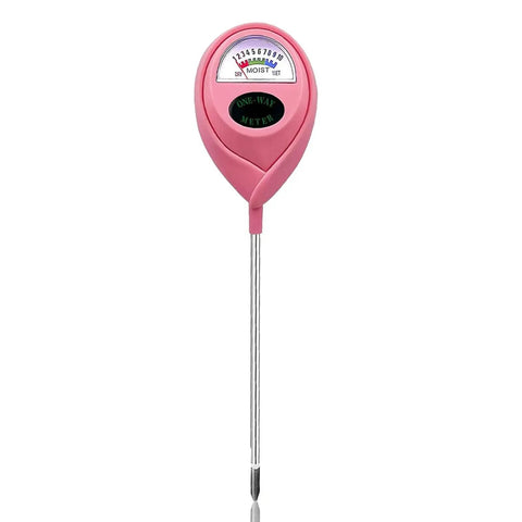Pink soil moisture meter for indoor plants and lawn no more guesswork easy water gauge to prevent overwatering no battery needed
