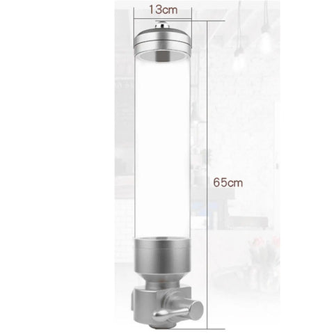 Heavy Duty Sealed Coffee Canister Locks In Peak Freshness And Keeps Every Grain Crisp Long Term Silver Kitchen Storage Jar size 65x13cm.