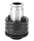 GT12 Compact Tapping Collet Chuck for Drill Accessories showing M8 torque controlled design in black and silver finish