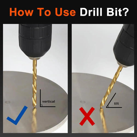 Proper and improper use of left hand drill bit set 13 pc for metal wood plastic HSS M2 titanium nitride coated 135 degree split point reverse drill