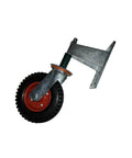 Heavy Duty Red Rubber Gate Caster Wheel Featuring Bounce Back Shock Spring And 600 Pound Load Rating For Seamless Universal Fence Glide System