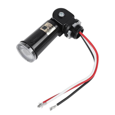 Automatic Dusk To Dawn Photoelectric Switch With Outdoor Light Sensor for 120V fixtures, swivel mount with wiring
