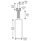Dimensions of Champagne Gold Stainless Steel Soap Dispenser With Built In Bottle Countertop Pump For Kitchen Or Bathroom All In One