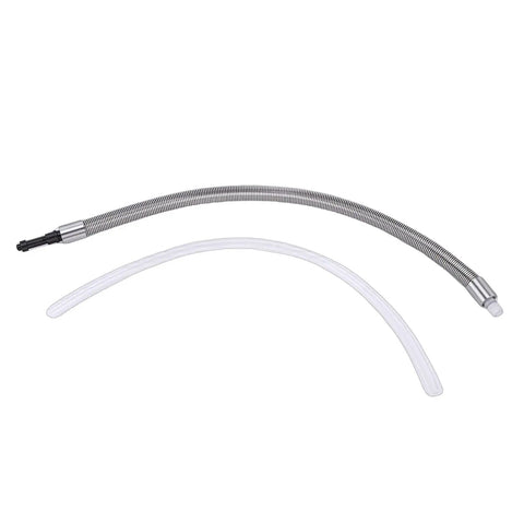 Slick Stainless Steel Coil Milk Hose With Top Shelf Opaque Light Blocking Sleeve Smooth Pour And Sick Fit For Espresso Frother Replacement Adapter We8 E6 D6 Z8 Z6 Cool two hoses view