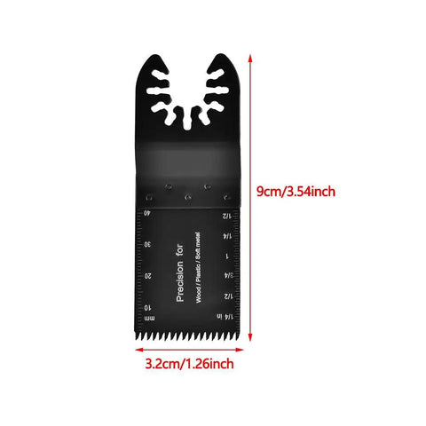 32mm HSS Oscillating Saw Blade Pack For Wood Plastic Soft Metal With Built In Depth Markers, Universal Fit 20 Pack