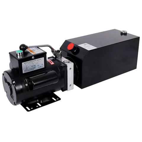 Stanss Single Acting Hydraulic Power Unit With 10 Quart Steel Reservoir pump designed for reliable dump trailer lift gate performance.