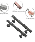 Stainless Steel Glass Door Handle Set For Home And Barn Doors 30cm Alloy Push Pull Hardware with Easy Grip design