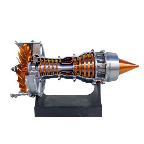 Turbofan Aircraft Engine Model Kit Trent 900 With Red LED Light Realistic See Through Shell Hands On STEM Toy For Adults