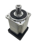 Heavy Duty 180mm Flange Helical Planetary Gearbox Rock Solid For 3kw Up To 10kw Ac Servo Motors With 35mm Or 42mm Input Shaft And A 30 To 1 Ratio, top view showing the input shaft.