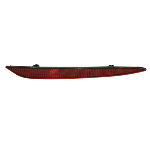 Slick Right Side Rear Bumper Reflector Red Lens Replacement For Tesla Model 3 2017 To 2022, showing the red lens from side view.