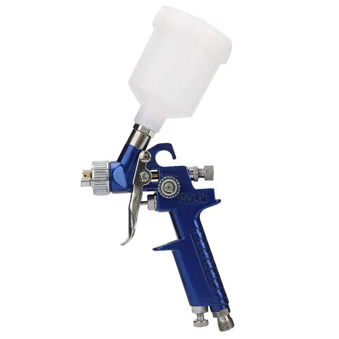 High Performance Pneumatic HVLP Gravity Feed Oil Paint Sprayer Hella Fine Atomization With Badass Overspray Control for precise painting.