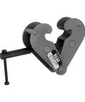 1-Ton Heavy-Duty Beam Clamp JBC-1 for Quick Hoist Mounts on Beams, rugged welded all-steel construction, side view