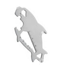 Wallet Sized Stainless Steel Multi Tool Card with utility slot, ruler, and opener for travel and daily carry EDC gear.