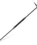 Badass Double Pointed Scriber Tool 10 Inch Long With Slick Textured Grip For Knockout Precision Marking On Steel Glass And Ceramics Carbide Tipped Professional Welding Layout Pen In Black, angled view.