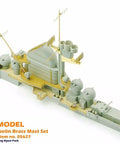 Zeppelin Brass Mast Drop In Upgrade Set For Trumpeter No 05627 With 16 Turned Brass Parts, 1 Photo Etch Sheet, A4 Instructions