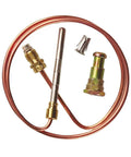 36-inch copper safety thermocouple sensor with brass fittings and probe for gas furnaces