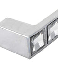 Close-up of Modern Decor Crystal Glass Rhinestone Drawer Cabinet Pulls Zinc Alloy Handle, showcasing crystal detail and metal finish.