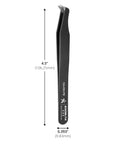 70 Degree Angulated Rounded Head Precision Tweezer For Soft Wire Cutting Up To 0.010 Inches, Carbon Steel, 4.5 Inch Length