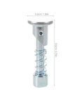 Two Piece Heavy Duty Metal Forklift Fixed Pin With Large Base And Rock Solid Limit Retaining Pin For Three Ton Older Models In Hydraulic Systems Built Tough For Daily Warehouse Grind, zinc plated, 95mm x 33mm.