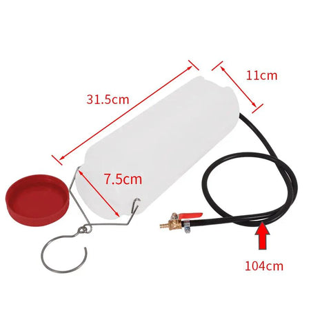 2L Auxiliary Gas Tank Kit For Motorcycles And Cars With Fuel Hose And Cut Off Valve Portable Gas Tank For Carb Tuning