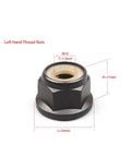 3 Pack Left Hand Reverse Thread Collar Nut M10x1.0 Replacement for Pivotrim String Trimmer Gear Head Blade Adapter Kit