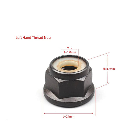 3 Pack Left Hand Reverse Thread Collar Nut M10x1.0 Replacement for Pivotrim String Trimmer Gear Head Blade Adapter Kit