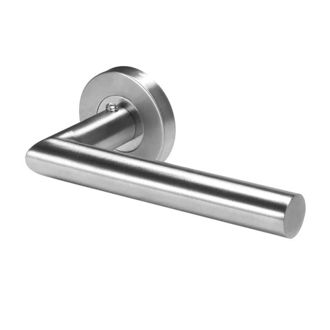 Sliding Interior Door Handle Set For Home Use Easy Glide Lever Knob, metal finish, side view of versatile hardware.