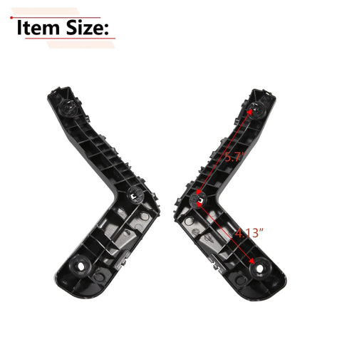 RLB-HILON front bumper brackets (pair) for Toyota Corolla 2014-2016, driver and passenger side, black plastic