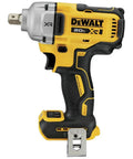 Real McCoy Cordless Impact Wrench Featuring 600 Ft Lbs Of Raw Torque And A Beefy One Half Inch Detent Pin Anvil, side view.