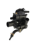 Heavy Duty Engine Coolant Thermostat Assembly For Range Rover L322 3.6 TDV8 2006 To 2012 side view with hoses