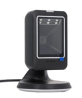 Hands Free 2D Barcode Scanner Omnidirectional Reader with durable ABS housing, USB plug-and-play, ideal for retail and libraries.