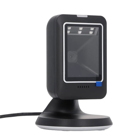 2D Barcode Scanner Hands Free Desktop Reader For Supermarkets And Retail Stores USB Plug And Play Easy Setup Durable ABS Housing