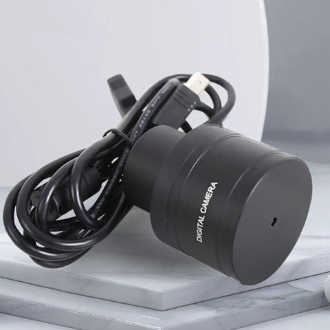 All-in-One Astronomy Eyepiece Camera With 2MP Telescope Imager in metal housing on gray background