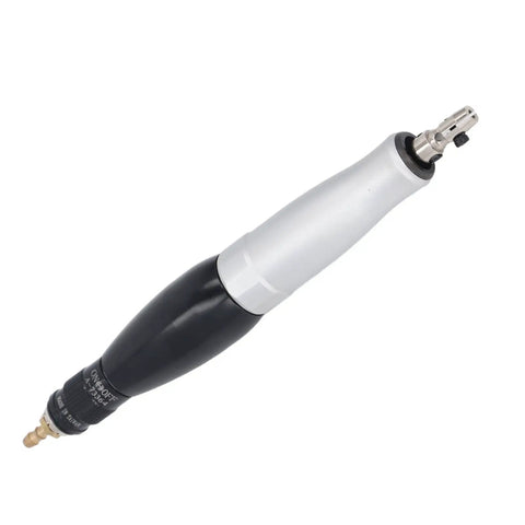 Heavy Duty Pneumatic Pencil Die Grinder Built To Handle Heavy Lifting Jobs With Rock Solid Aluminum Construction For Smooth Precision Grinding And Polishing At 8000 Rpm Perfect For Pro Shops, showing a close-up of the tool.