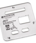 Q4 Small Quadrant Hinge Mortise Template For Router Jig Acrylic Door Mortising Guide, clear square template with cutouts
